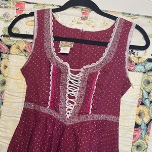 Gunne Sax Floral Laceup Dress